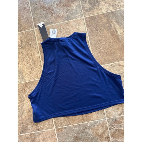 Adidas Essentials Boxy Workout Tank Top Dark Blue Size XL - Picture 7 of 9